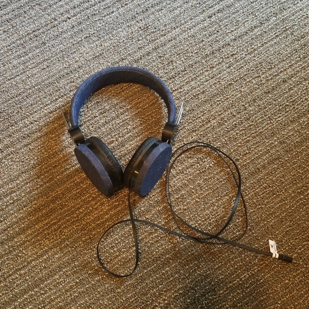 NWOT Denim Headphones